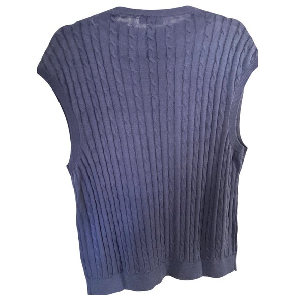 Calvin Klein Women's Ribbed Sleeveless Sweater Future Dusk XL NWT - Picture 4 of 5